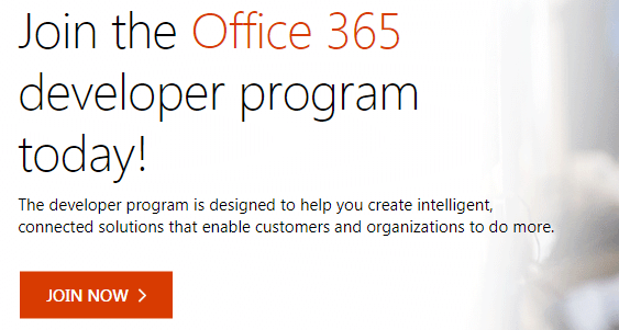 نحوه پیوستن به برنامه توسعه دهنده Office 365