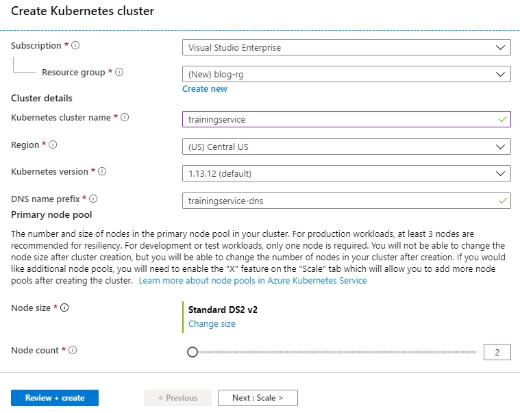 هماهنگ کردن برنامه هسته Net با استفاده از سرویس Azure Kubernetes