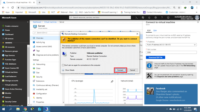 خطای اتصال دسکتاپ از راه دور در Microsoft Azure