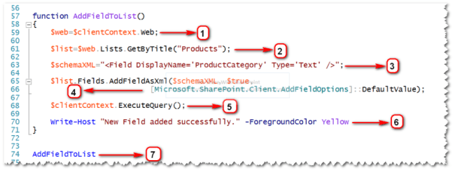 کار با فیلدهای لیست با استفاده از PowerShell