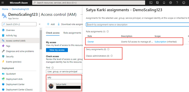 نمایش کنترل دسترسی مبتنی بر نقش RBAC Azure با سرویس برنامه Azure