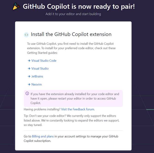 استفاده از GitHub Co-pilot برای راهنمایی کد