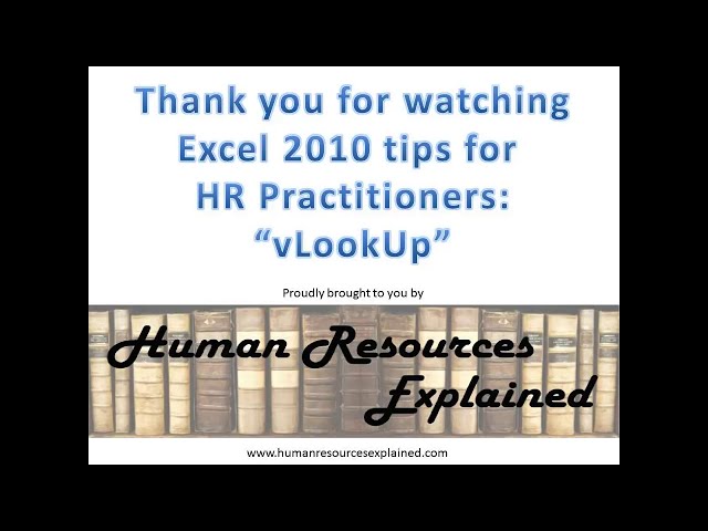 فیلم آموزشی: آموزش VLookUp اکسل 2010 برای پزشکان منابع انسانی با استفاده از نمونه هایی که معمولاً در منابع انسانی با آن مواجه می شوند با زیرنویس فارسی