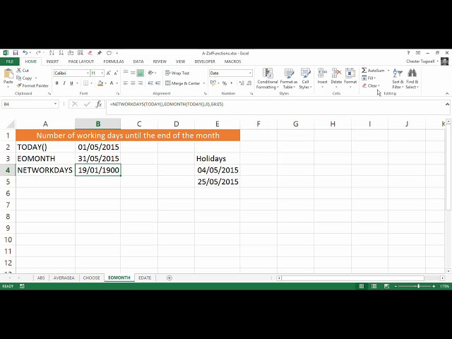 فیلم آموزشی: Excel: تعداد روزهای کاری باقیمانده در این ماه را محاسبه کنید با زیرنویس فارسی