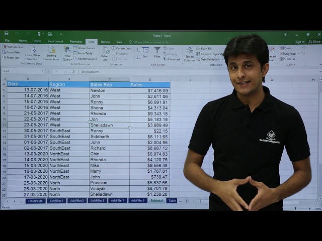 فیلم آموزشی: MS Excel - Subtotal با زیرنویس فارسی