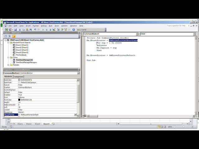 فیلم آموزشی: برنامه نویسی VBA برای Excel 2010 V4.14 - UserForm GUI - با استفاده از نماد ماوس سفارشی با زیرنویس فارسی
