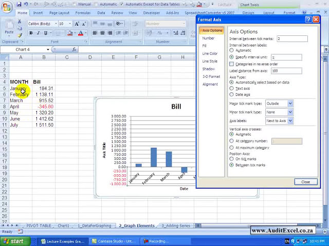 فیلم آموزشی: Excel 2007 Graphs Horizontal and Vertical Axis (همه این گزینه ها در Office365 Excel موجود است) با زیرنویس فارسی
