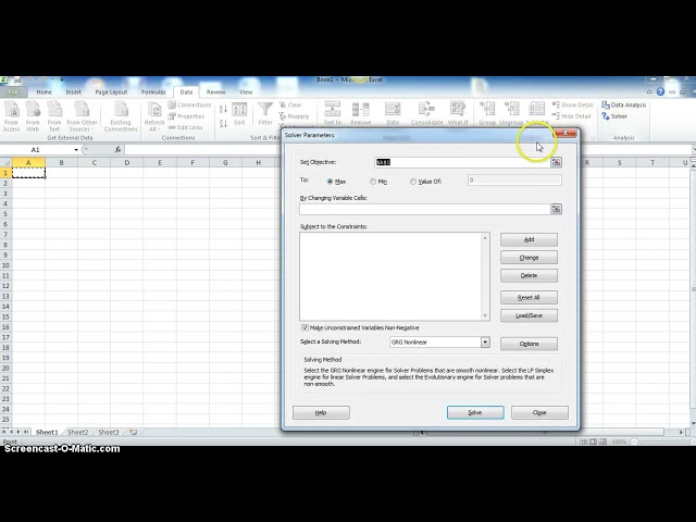 فیلم آموزشی: اضافه کردن حل کننده در MS Excel 2010