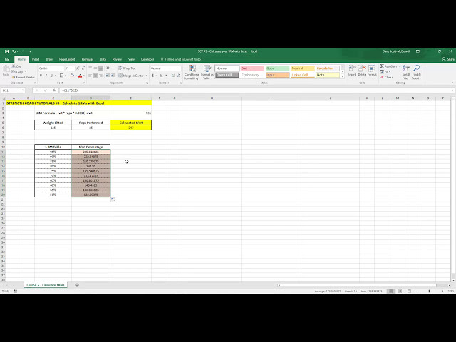 فیلم آموزشی: آموزش‌های Strength Coach شماره 5 - چگونه 1RM خود را با اکسل محاسبه کنیم