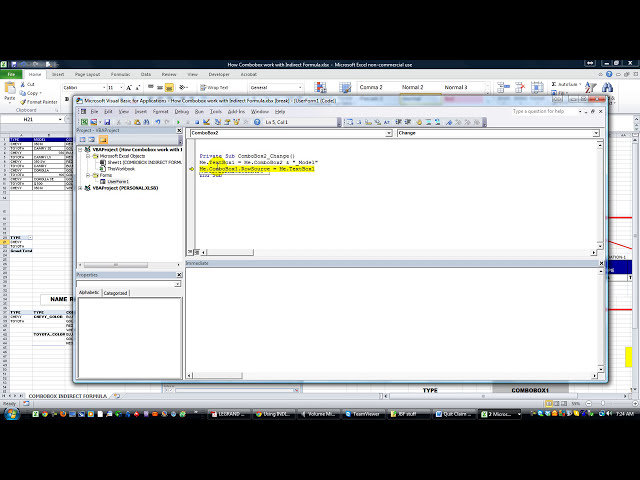 فیلم آموزشی: Excel VBA TnT 49 INDIRECT Alternative Fill Combobox با محدوده های مختلف با زیرنویس فارسی