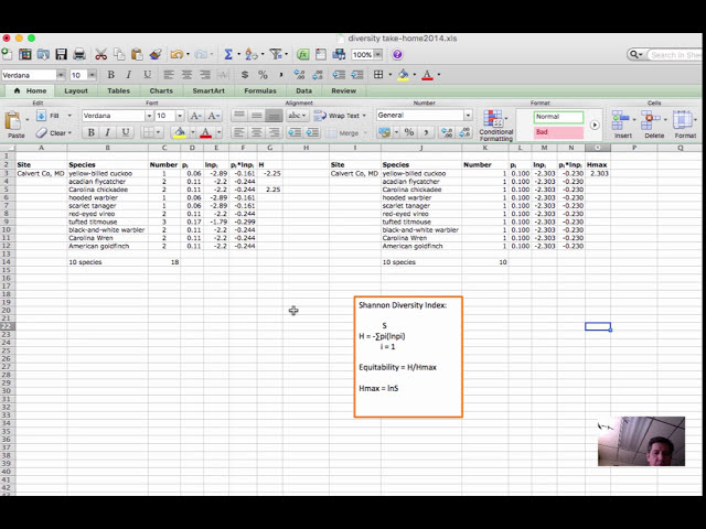 فیلم آموزشی: محاسبه تنوع - شاخص تنوع شانون و برابری در اکسل با زیرنویس فارسی