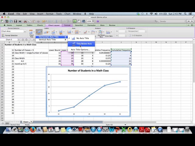 فیلم آموزشی: نحوه ایجاد یک Ogive (گراف فرکانس تجمعی) با استفاده از Microsoft Excel با زیرنویس فارسی