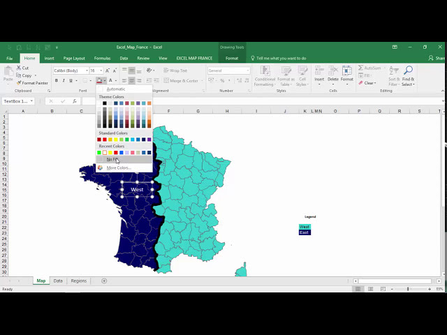فیلم آموزشی: چگونه مناطق سفارشی را در Excel Map فرانسه بسازیم؟ (نمونه ای برای گروه های فرانسوی) با زیرنویس فارسی