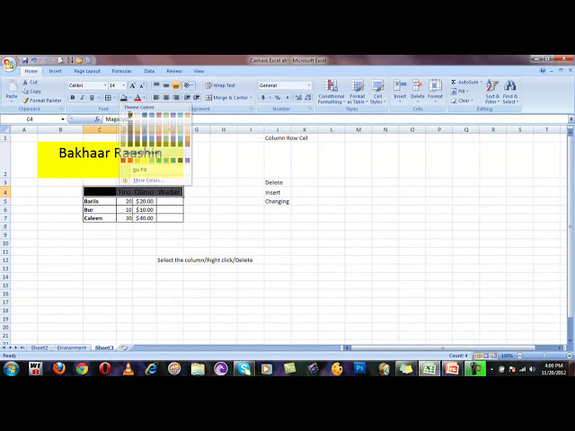 فیلم آموزشی: Lesson 07 Formating Text - Microsoft Excel 2007 - Sahalsoftware