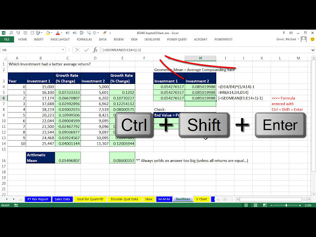 فیلم آموزشی: Basic Excel Business Analytics 22 میانگین هندسی میانگین نرخ ترکیبی تابع GEOMEAN RRI با زیرنویس فارسی