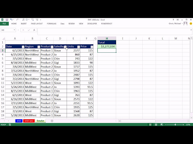 فیلم آموزشی: Excel Magic Trick 1010: SUMPRODUCT برای ضرب ستون های فیلتر شده یا ستون ها با ردیف های مخفی با زیرنویس فارسی