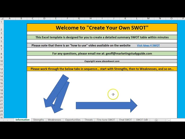 فیلم آموزشی: با استفاده از قالب رایگان SWOT Analysis Excel با زیرنویس فارسی