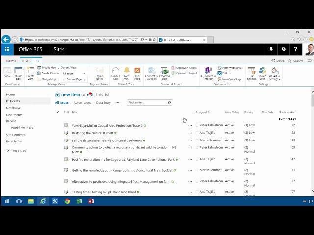 فیلم آموزشی: SharePoint Data در Excel: Pivot Table and Chart با زیرنویس فارسی