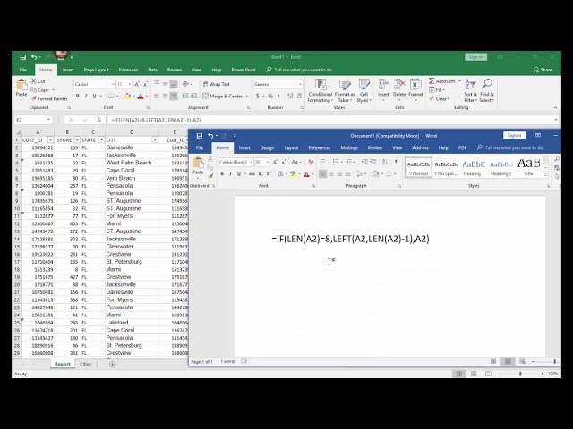 فیلم آموزشی: Excel با استفاده از توابع LEN و LEFT برای حذف مشروط کاراکترها در یک ستون با زیرنویس فارسی