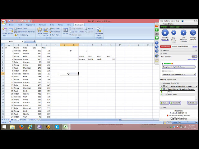 فیلم آموزشی: نمایش داده ها در فرم کاربر از برگه اکسل در فرم کاربری اکسل VBA