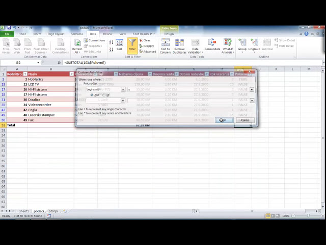 فیلم آموزشی: Filtriranje podataka u MS Excel u