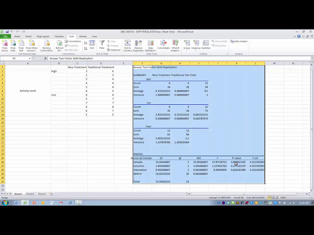 فیلم آموزشی: نحوه استفاده از Excel-ANOVA-Two-Factor with Replication Tool با زیرنویس فارسی