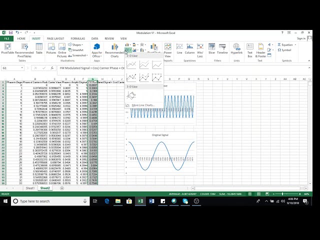 فیلم آموزشی: تولید سیگنال مدوله شده FM در MS Excel