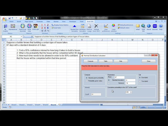 فیلم آموزشی: آموزش های Excel OM/QM: ماشین حساب توزیع عادی (فقط برای ویندوز) با زیرنویس فارسی