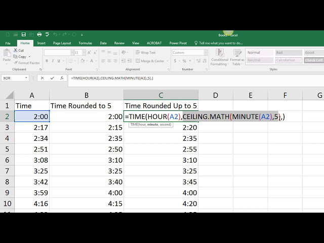 فیلم آموزشی: زمان گرد در اکسل با MROUND و CEILING.MATH با زیرنویس فارسی