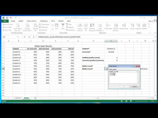 فیلم آموزشی: Microsoft Excel 2013 - با استفاده از توابع MATCH و INDEX اکسل با زیرنویس فارسی