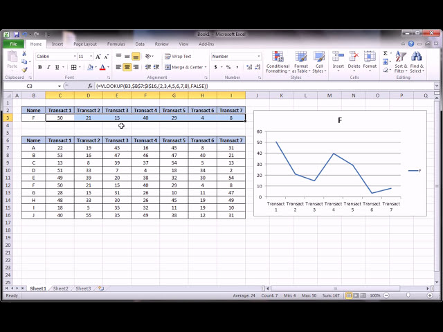 فیلم آموزشی: Excel - تابع آرایه Vlookup