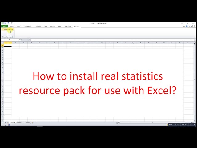 فیلم آموزشی: چگونه می توان Real Statistics Resource Pack را در اکسل نصب کرد؟ با زیرنویس فارسی