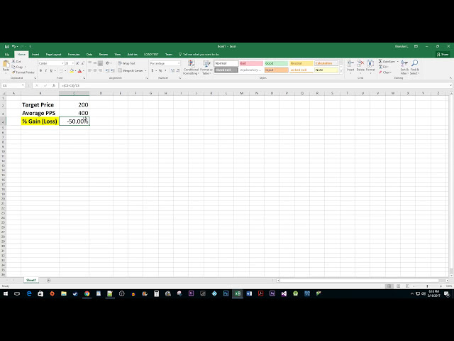 فیلم آموزشی: Excel 2016 - نحوه محاسبه بازده / درصد سود یا زیان یک سرمایه گذاری با زیرنویس فارسی