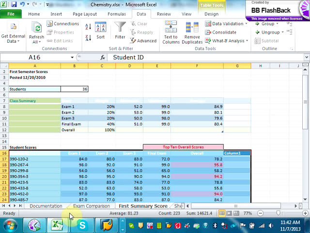 فیلم آموزشی: راه حل برای آزمون MIS 204 EXCEL