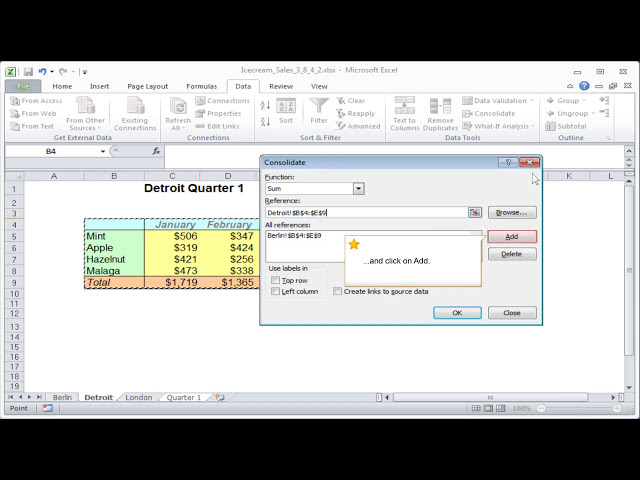 فیلم آموزشی: Excel Consolidate: ادغام داده ها