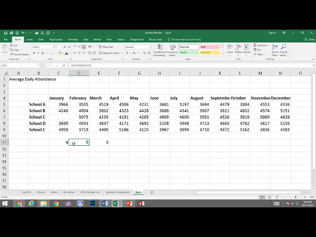 فیلم آموزشی: استفاده از Count، CountA و CountIF در Microsoft Excel 2013 با زیرنویس فارسی