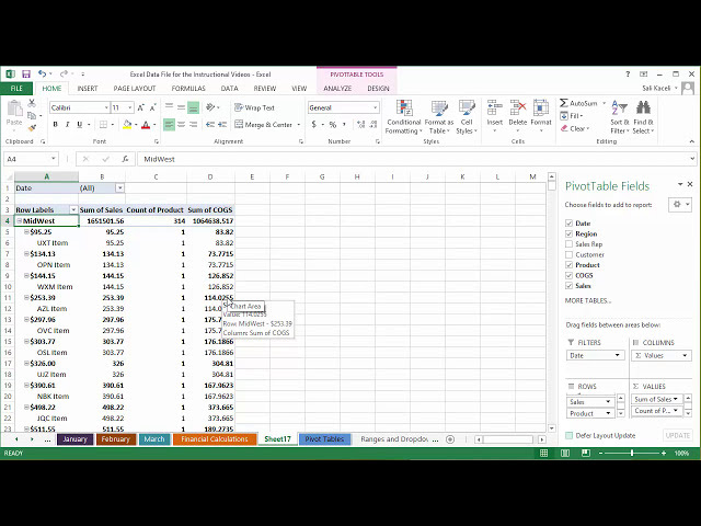 فیلم آموزشی: استفاده از Pivot Tables در Excel 2013 (Office 365): قسمت 14 از 18 با زیرنویس فارسی