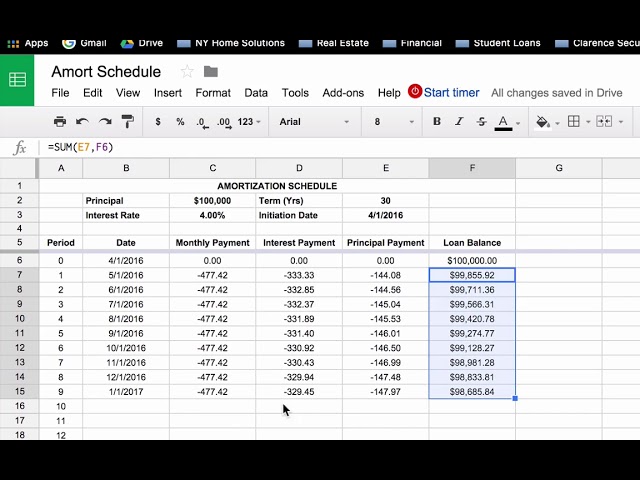 فیلم آموزشی: نحوه ایجاد یک برنامه استهلاک وام در Google Sheets/MS Excel با زیرنویس فارسی