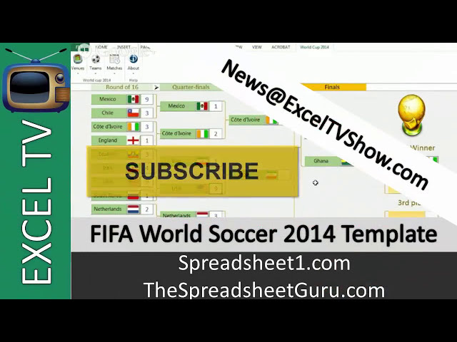 فیلم آموزشی: صفحه گسترده الگوی اکسل جام جهانی فوتبال 2014 - رایگان با زیرنویس فارسی