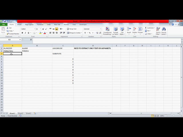 فیلم آموزشی: آموزش Excel -Video 5-Extract Text from a alphanumeric-Subsitute با زیرنویس فارسی