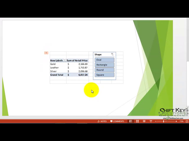 فیلم آموزشی: 2013 PPT Embedding Interactive PivotTable با زیرنویس فارسی