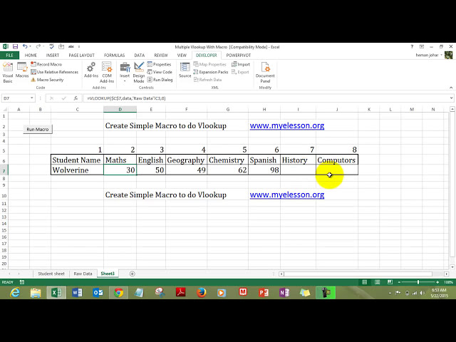 فیلم آموزشی: ماکرو برای فرمول Vlookup در اکسل