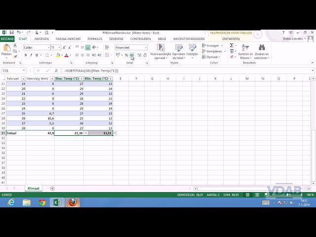 فیلم آموزشی: Excel 2013-13.4-Totaalrij با زیرنویس فارسی