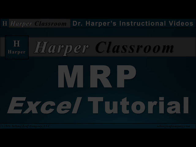 فیلم آموزشی: آموزش Excel: MRP-Material Requirements Planning | کلاس درس دکتر هارپر با زیرنویس فارسی