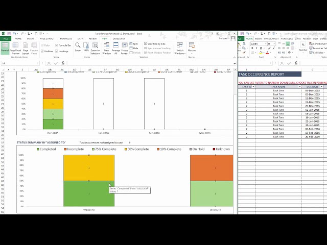 فیلم آموزشی: Task Manager (پیشرفته) قالب Excel - v2 - نسخه ی نمایشی با زیرنویس فارسی