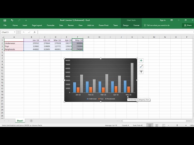 فیلم آموزشی: Excel 2016 - مجموعه های جدیدی از داده ها را در نمودار کپی و جایگذاری کنید با زیرنویس فارسی