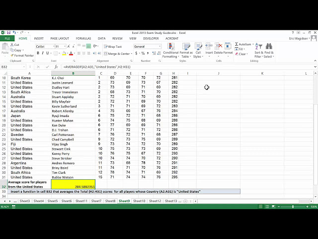 فیلم آموزشی: تابع AverageIF Excel 2013 با زیرنویس فارسی