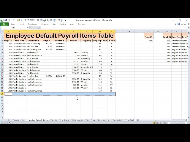 فیلم آموزشی: نحوه ایجاد یک لیست کامل حقوق و دستمزد در Excel Pt.1 [Employee Manager Part 15] با زیرنویس فارسی