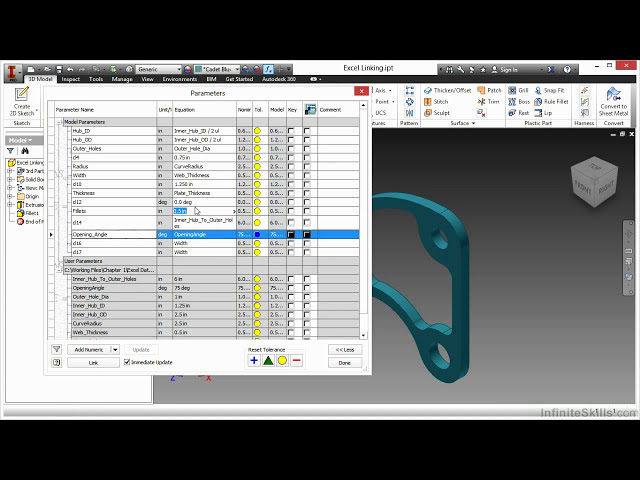فیلم آموزشی: Autodesk Inventor - آموزش طراحی پیکربندی شده | پیوند و جاسازی اکسل با زیرنویس فارسی