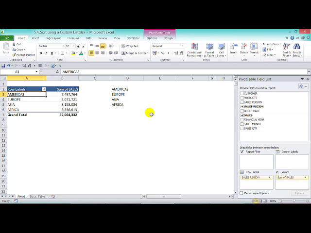 فیلم آموزشی: آموزش اکسل Pivot Table - SORT با زیرنویس فارسی